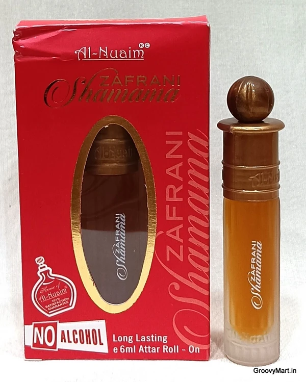 Al Nuaim zafrani shamama perfume roll-on attar free from alcohol - 6ML