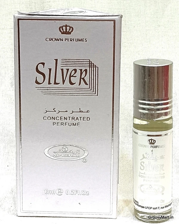 Al Rehab silver crown perfumes roll-on attar free from alcohol - 6ML