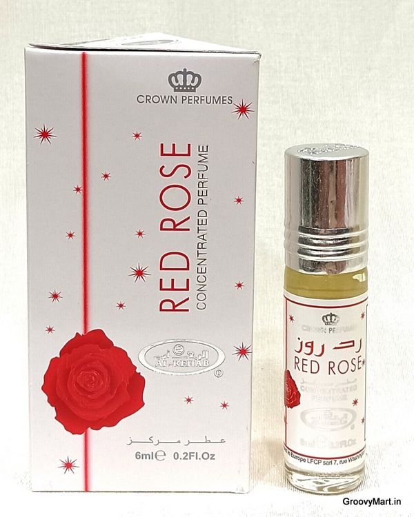 Al Rehab red rose crown perfumes roll-on attar free from alcohol - 6ML