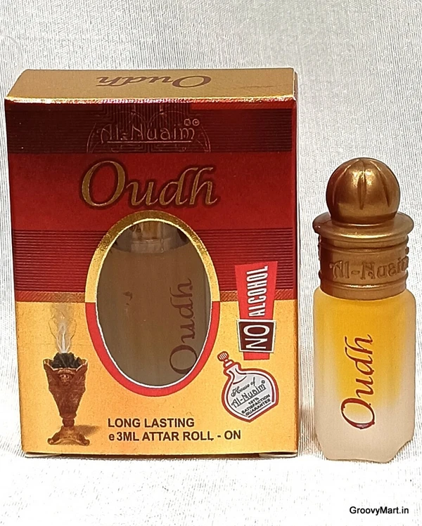 Al Nuaim oudh perfume roll-on attar free from alcohol - 3ML