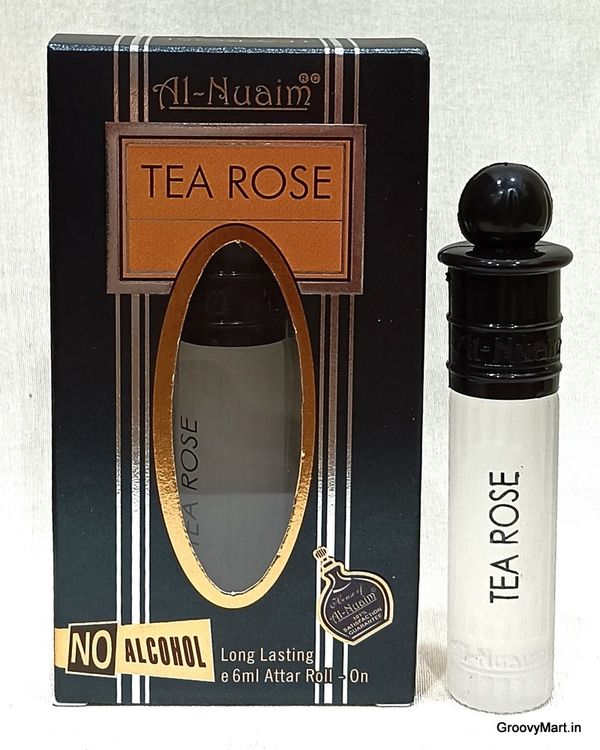 Al Nuaim tea rose perfume roll-on attar free from alcohol - 6ML