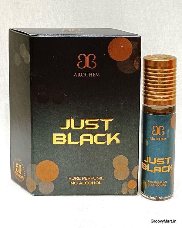 Arochem just black perfume roll-on attar free from alcohol - 6ML