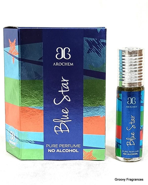 Arochem Blue Star Perfume Roll-On Attar Free from ALCOHOL - 6ML
