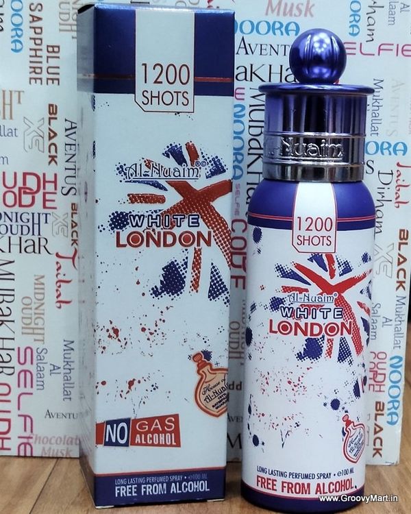 Al Nuaim White London Long Lasting Perfume Spray | Alcohol Free - 100ML