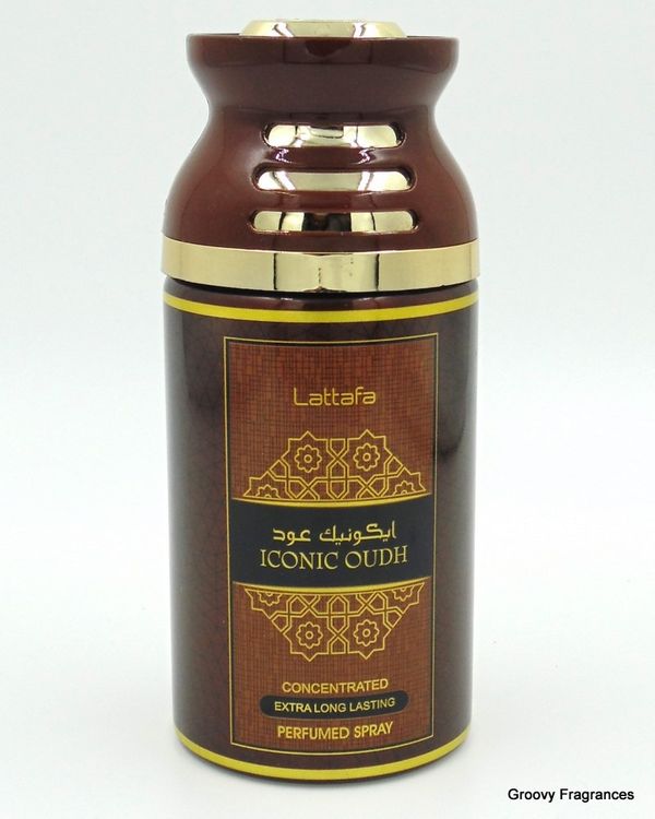 Lattafa ICONIC OUDH Long Lasting Perfumed Spray | Alcohol Free - 250ML