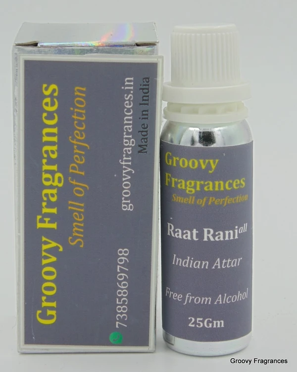 Groovy Fragrances Raat Rani Long Lasting Perfume Roll-On Attar | Indian Natural Attar | Alcohol Free by Groovy Fragrances - 25Gm