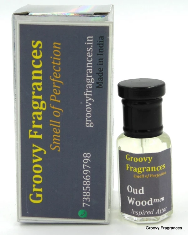 Groovy Fragrances Oud Wood Long Lasting Perfume Roll-On Attar | For Men | Alcohol Free by Groovy Fragrances - 6ML