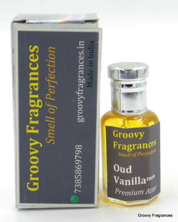 Groovy Fragrances Oud Vanilla Long Lasting Perfume Roll-On Attar | For Men | Alcohol Free by Groovy Fragrances - 6ML