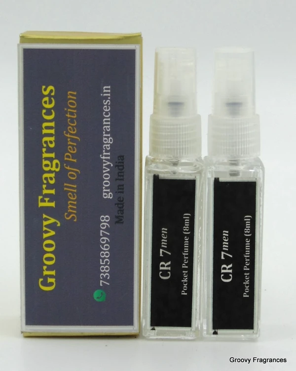 Groovy Fragrances CR7 Long Lasting Pocket Perfume 8ML (Pack of 2) | For Men | By Groovy Fragrances - 8ML