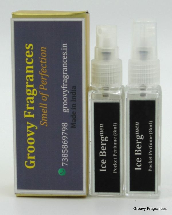 Groovy Fragrances ICEBERG Long Lasting Pocket Perfume 8ML (Pack of 2) | Unisex | By Groovy Fragrances - 8ML
