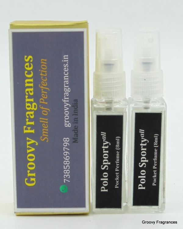 Groovy Fragrances Polo Sporty Long Lasting Pocket Perfume (Pack of 2) | Unisex | By Groovy Fragrances - 8ML