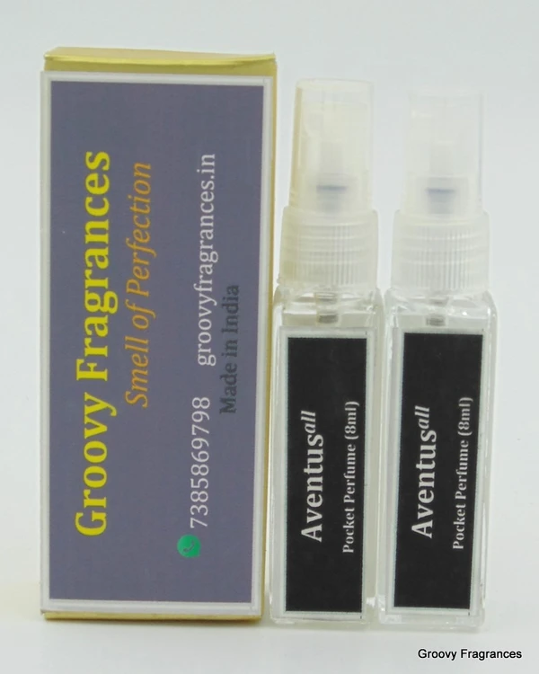 Groovy Fragrances Aventus Long Lasting Pocket Perfume 8ML (Pack of 2) | Unisex | By Groovy Fragrances - 8ML