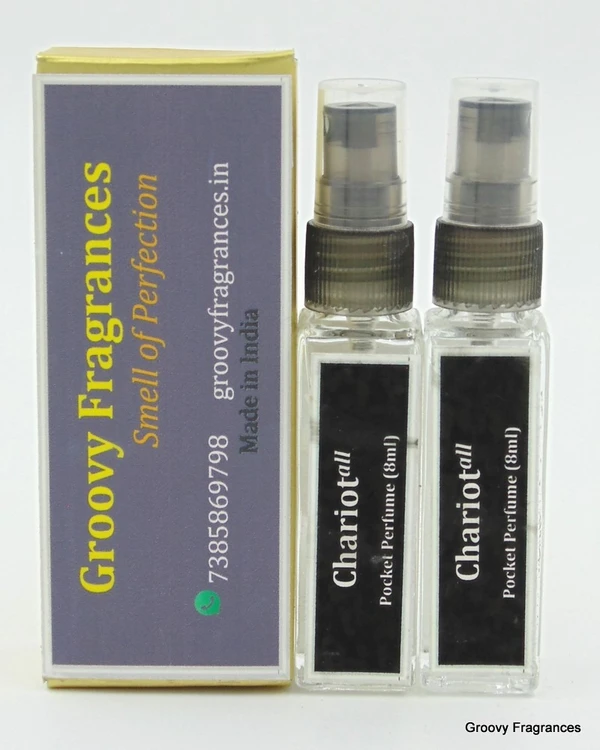 Groovy Fragrances Chariot Long Lasting Pocket Perfume 8ML (Pack of 2) | Unisex | By Groovy Fragrances - 8ML