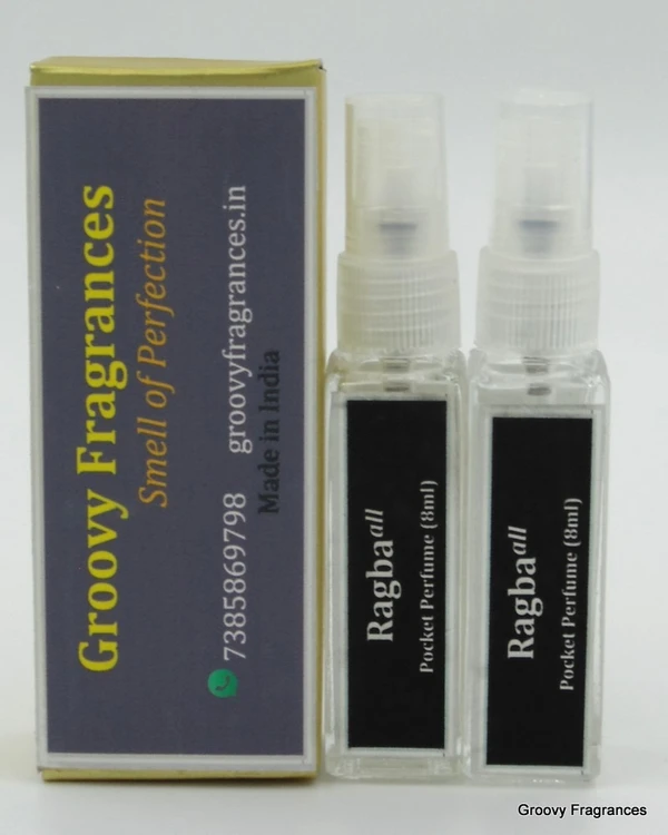 Groovy Fragrances Raghba Long Lasting Pocket Perfume (Pack of 2) | Unisex | By Groovy Fragrances - 8ML