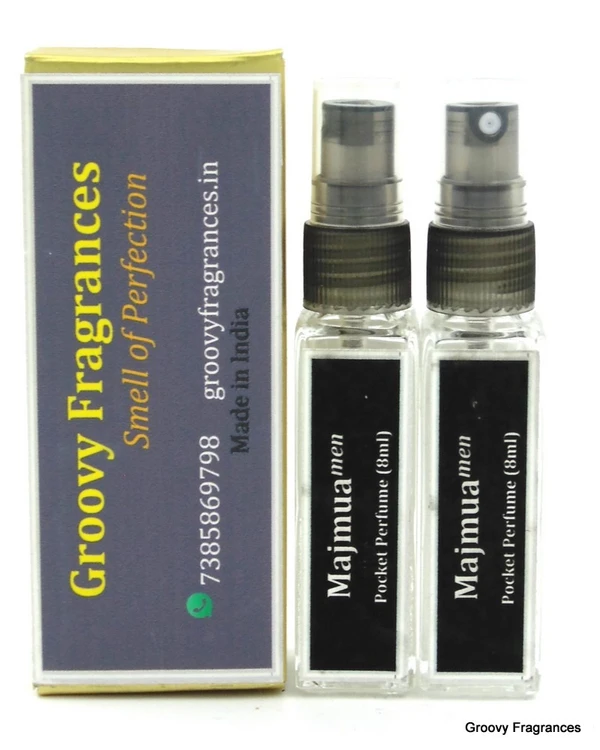 Groovy Fragrances Majmua Long Lasting Pocket Perfume (Pack of 2) | For Men | By Groovy Fragrances - 8ML