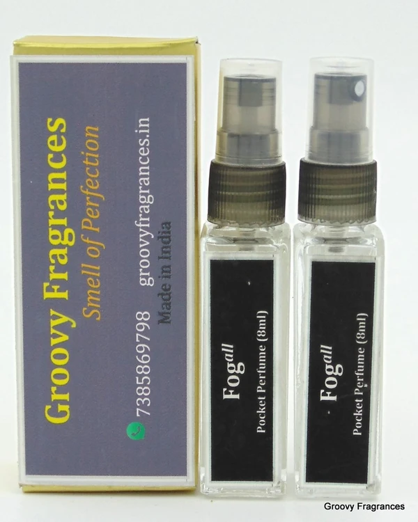 Groovy Fragrances Fog Long Lasting Pocket Perfume 8ML (Pack of 2) | Unisex | By Groovy Fragrances - 8ML