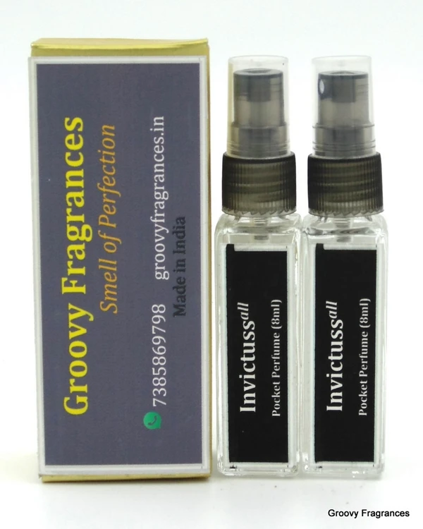Groovy Fragrances Invictuss Long Lasting Pocket Perfume (Pack of 2) | Unisex | By Groovy Fragrances - 8ML