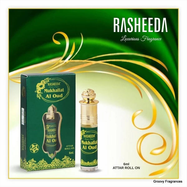 Rasheeda MUKHALLAT AL OUD Perfume Roll-On Attar Free from ALCOHOL - 6ML