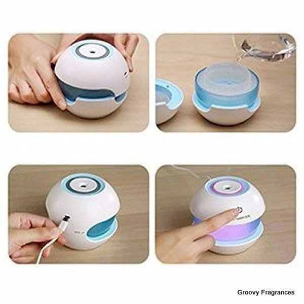Magic Diamond Humidifier Night Light USB Air Purification Creative Car Desktop Bedroom Household Portable Humidifiers - White