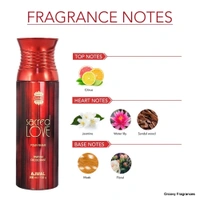 Ajmal Sacred Love Pour Femme Parfum Deodorant | For Women | Alcohol Free - 200ML
