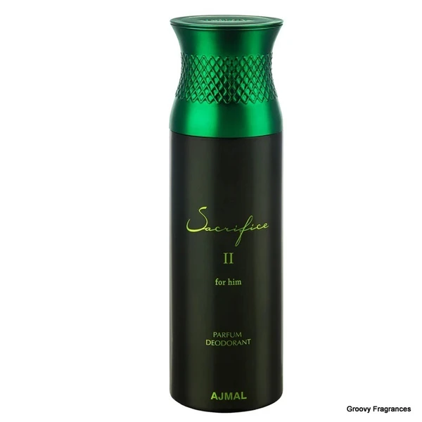 Ajmal Sacrifice II Parfum Deodorant | For Men | Alcohol Free - 200ML