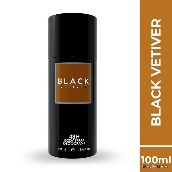 COLORBAR Black Vetiver 48H Body Spray Deodorant | For Men - 100ML