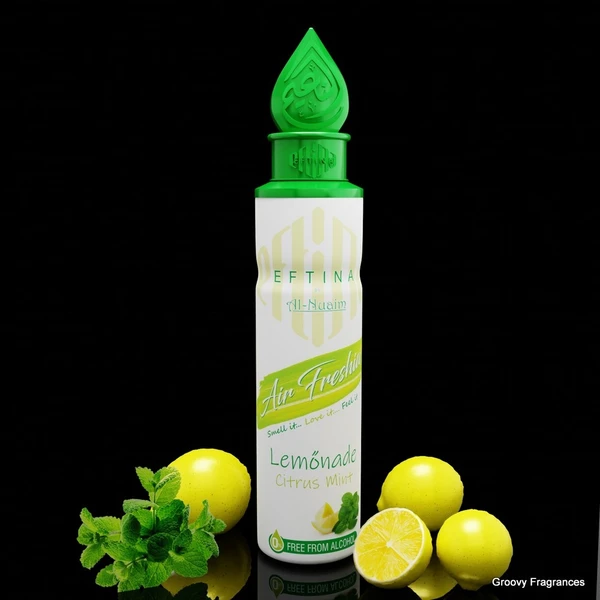 Al Nuaim Eftina Lemonade Citrus Mint Home, Bedroom, Office, Car Air Freshener, Free From Alcohol - 250ML