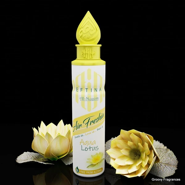 Al Nuaim Eftina Aqua Lotus Home, Bedroom, Office, Car Air Freshener, Free From Alcohol - 250ML