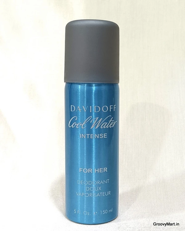 Imported DAVIDOFF COOL WATER Intense Women Deodorant Body Spray - 150ML