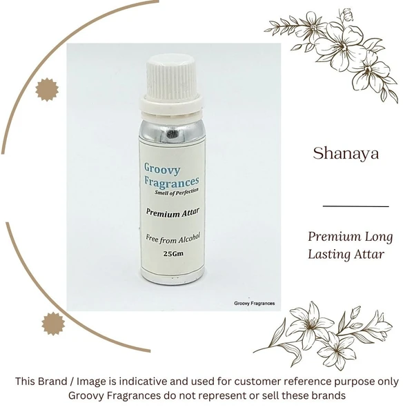 Groovy Fragrances Shanaya Perfume Roll-On Attar | For Men | Alcohol Free - 25Gm