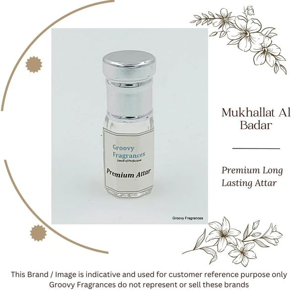 Groovy Fragrances Mukhallat Al Badar Long Lasting Perfume Roll-On Attar | For Men | Alcohol Free - 3ML