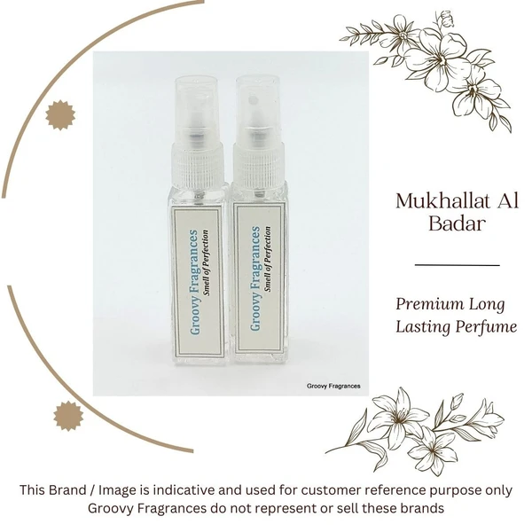 Groovy Fragrances Mukhallat Al Badar Men Long Lasting Pocket Perfume (Pack of 2) | For Men - 8ML