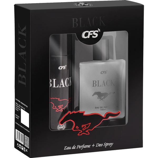 CFS BLACK Combo Long Lasting Perfume Eau de Parfum & Deodorant - 200ml+100ml