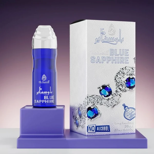 Al Nuaim Blue Sapphire Long Lasting Roll-On Attar (Itr) Gift Pack - 20ML