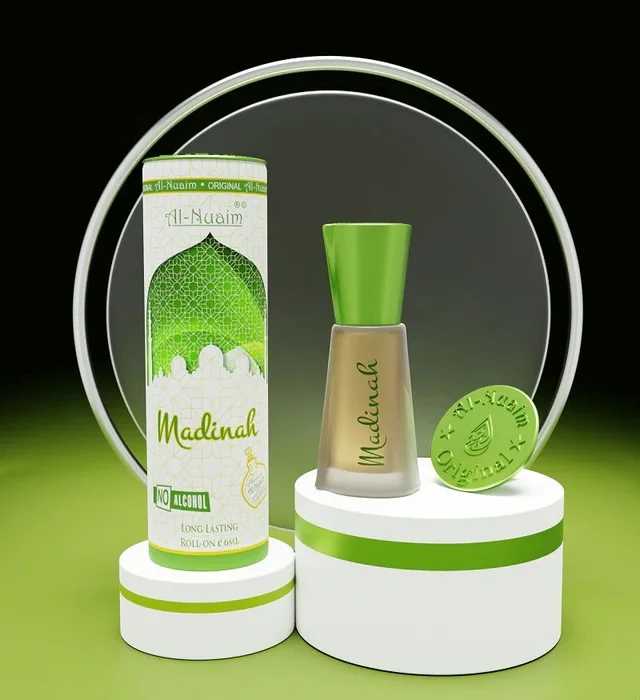 Al Nuaim Madinah Perfume Roll on Attar Free From Alcohol Round Gift Pack Al Nuaim Madinah Perfume Roll on Attar Free From Alcohol Round Gift Pack
