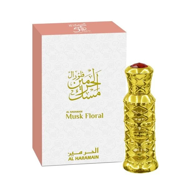 Al Haramain MUSK FLORAL Perfume Roll-On Attar Free from ALCOHOL - 12ML