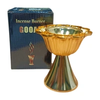 Gooas New Antiq Metal Bakhoor/Dhoop/Aromo Oil/Kapoor Incense Burner - Golden