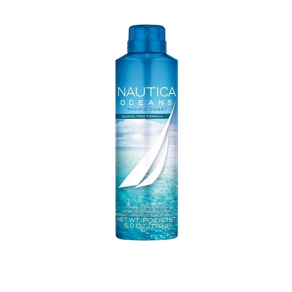 Nautica Oceans Pacific Coast Alcohol-Free Deodorizing Body Spray - For Men - 170G