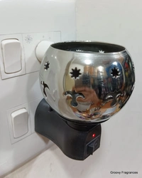 Prathna Platinium Electric Kapoor/Aroma/Bakhoor Burner for Home Fragrance Incense Holder Silver Color