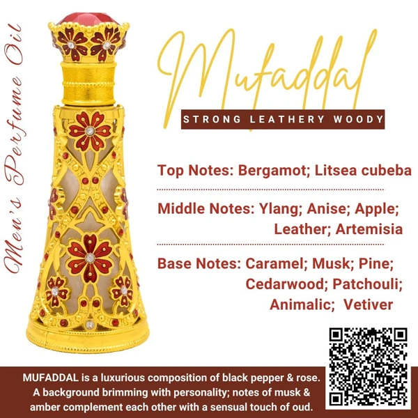 Naseem MUFADDAL Attar Premium Perfume Oil - For Men - 20ML