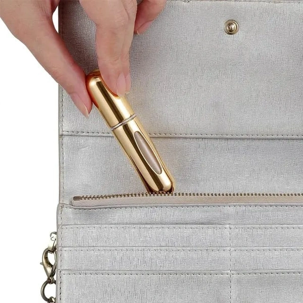 Groovy Fragrances Refillable Perfume Mini Travel Atomiser 5ml - Golden