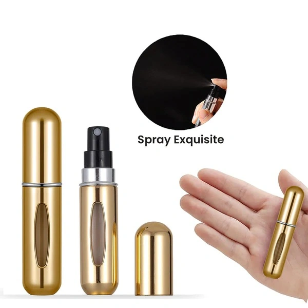 Groovy Fragrances Refillable Perfume Mini Travel Atomiser 5ml - (Pack of 8 Bottles- Multicolor) - Pack of 8 - Multicolor