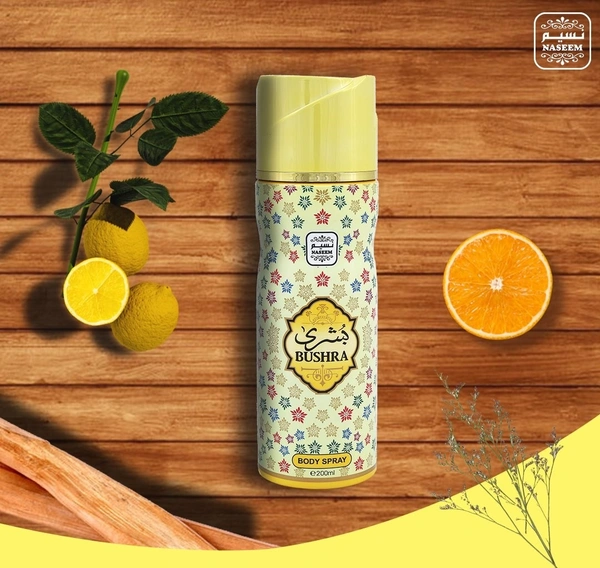 Naseem Bushra Perfumed Body Spray | No Gas | Alcohol free | For Men - 200ML