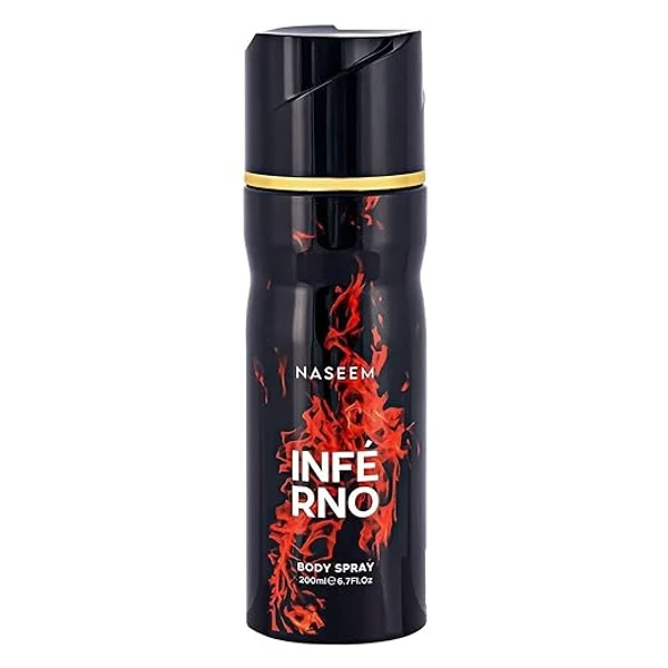 Naseem INFERNO Perfumed Body Spray | No Gas | Alcohol free | For Men - 200ML