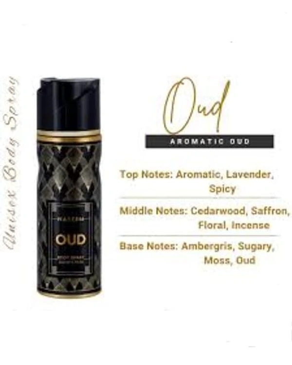 Naseem OUD Perfumed Body Spray | No Gas | Alcohol free | For Men - 200ML
