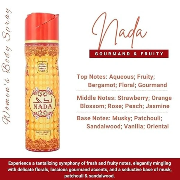 Naseem NADA Perfumed Body Spray | No Gas | Alcohol free | For Women - 200ML