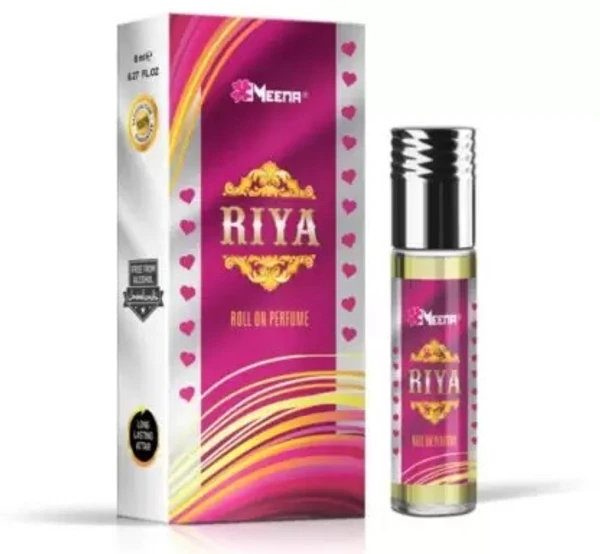 Meena Riya Attar Roll-On Free from ALCOHOL - Unisex - 8ML