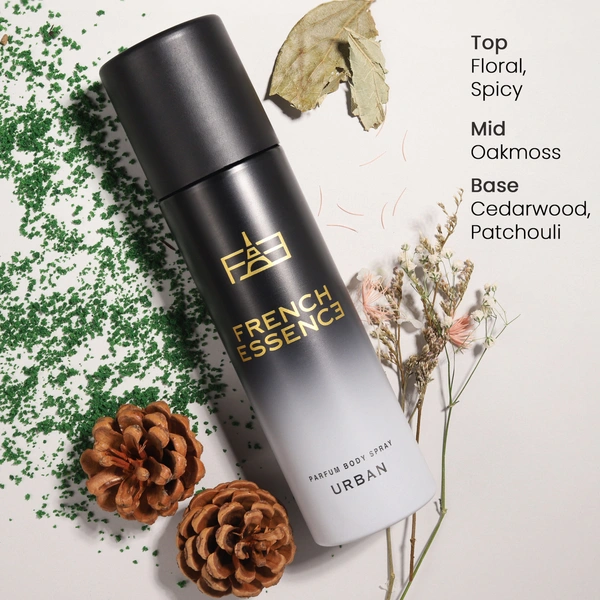 French Essence URBAN No Gas Deodorant Body Spray - For Men - 120ML