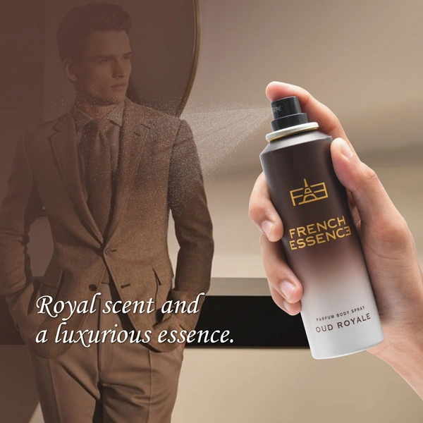 French Essence OUD ROYALE No Gas Deodorant Body Spray - For Men - 120ML