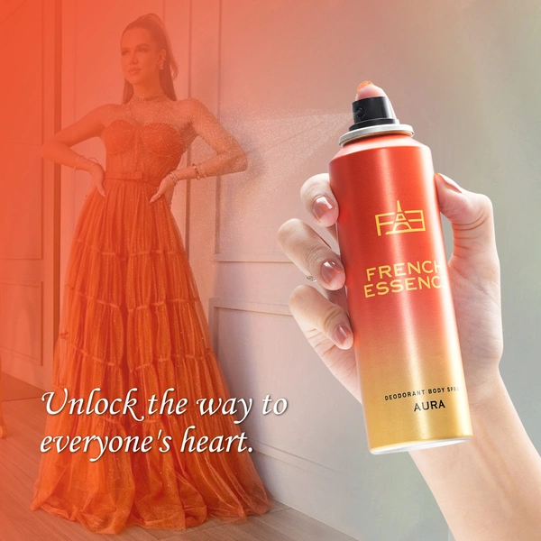 French Essence Aura No Gas Parfum Body Spray - For Women - 120ML
